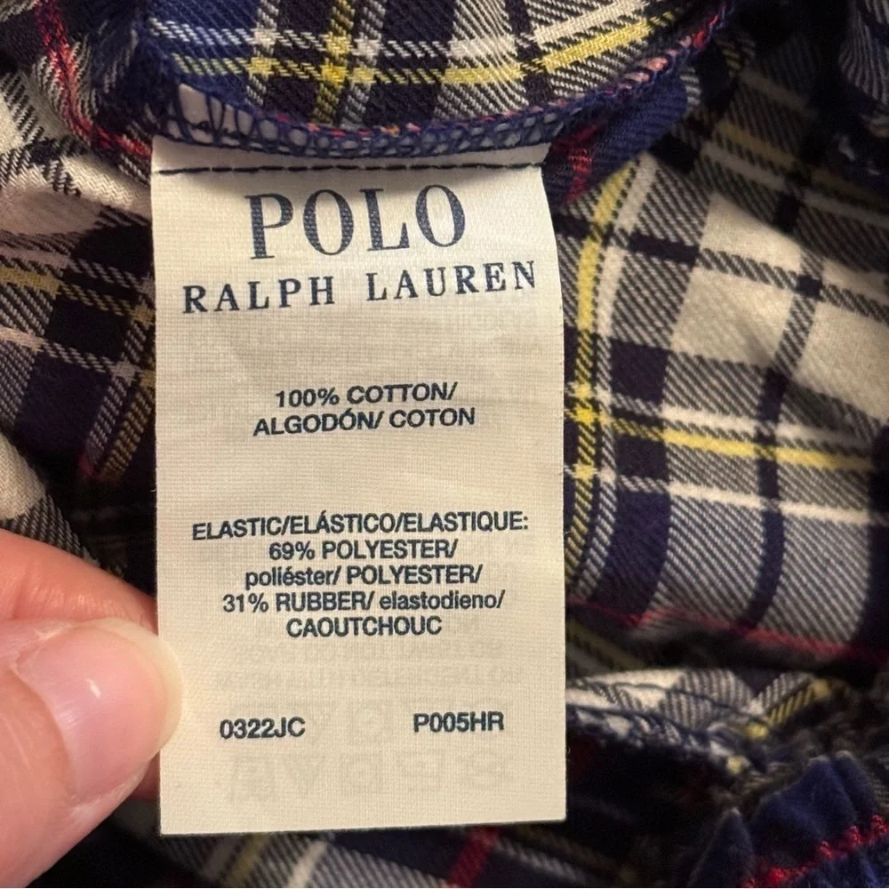 Polo Ralph Lauren Mens Size XL Sleepwear Blue Tartan Plaid Pajama Pants Lounge